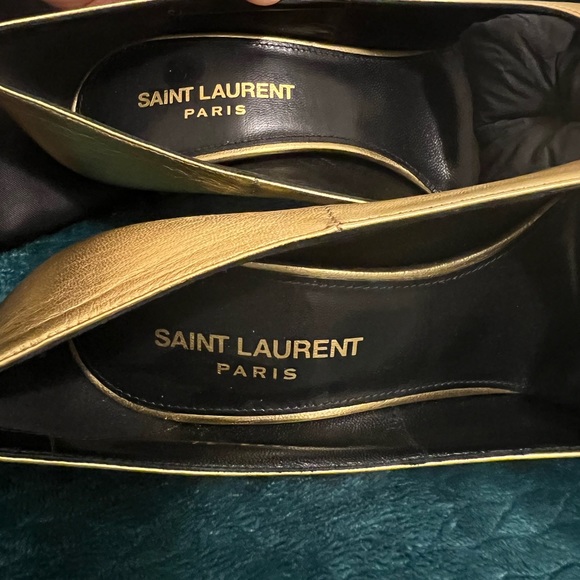 YSL Saint Laurent Opyum Gold 110mm Heels sz 36 - Picture 4 of 10